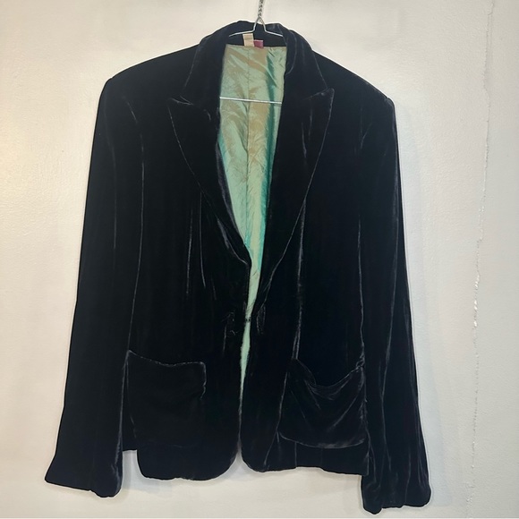 Seven7 Jackets & Blazers - Seven Brand Black Velvet Blazer Sz14/16
